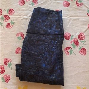 Blue Patterned Lulu Leggings